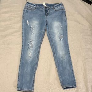 Maurice’s light washed ripped jeans